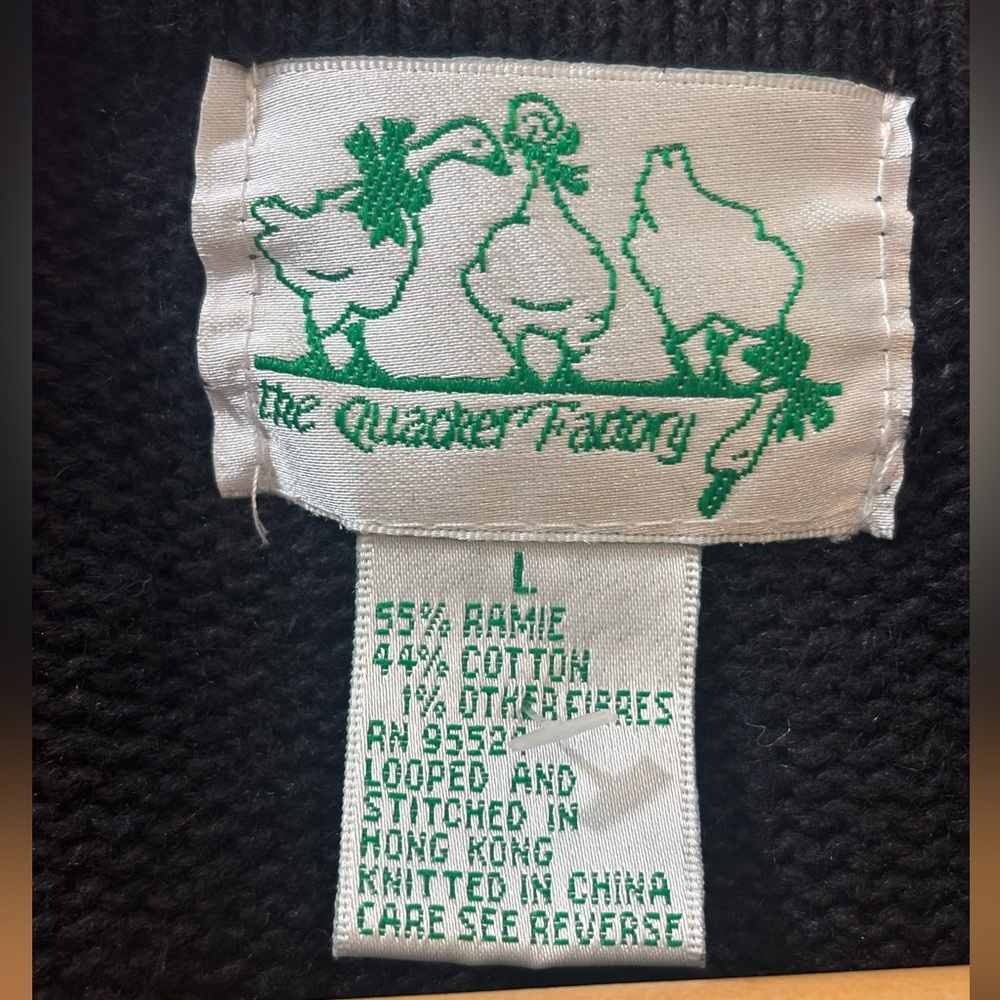 The Quacker Factory Vintage Embroidered Cardigan Sweater Size Large - Picture 4 of 5